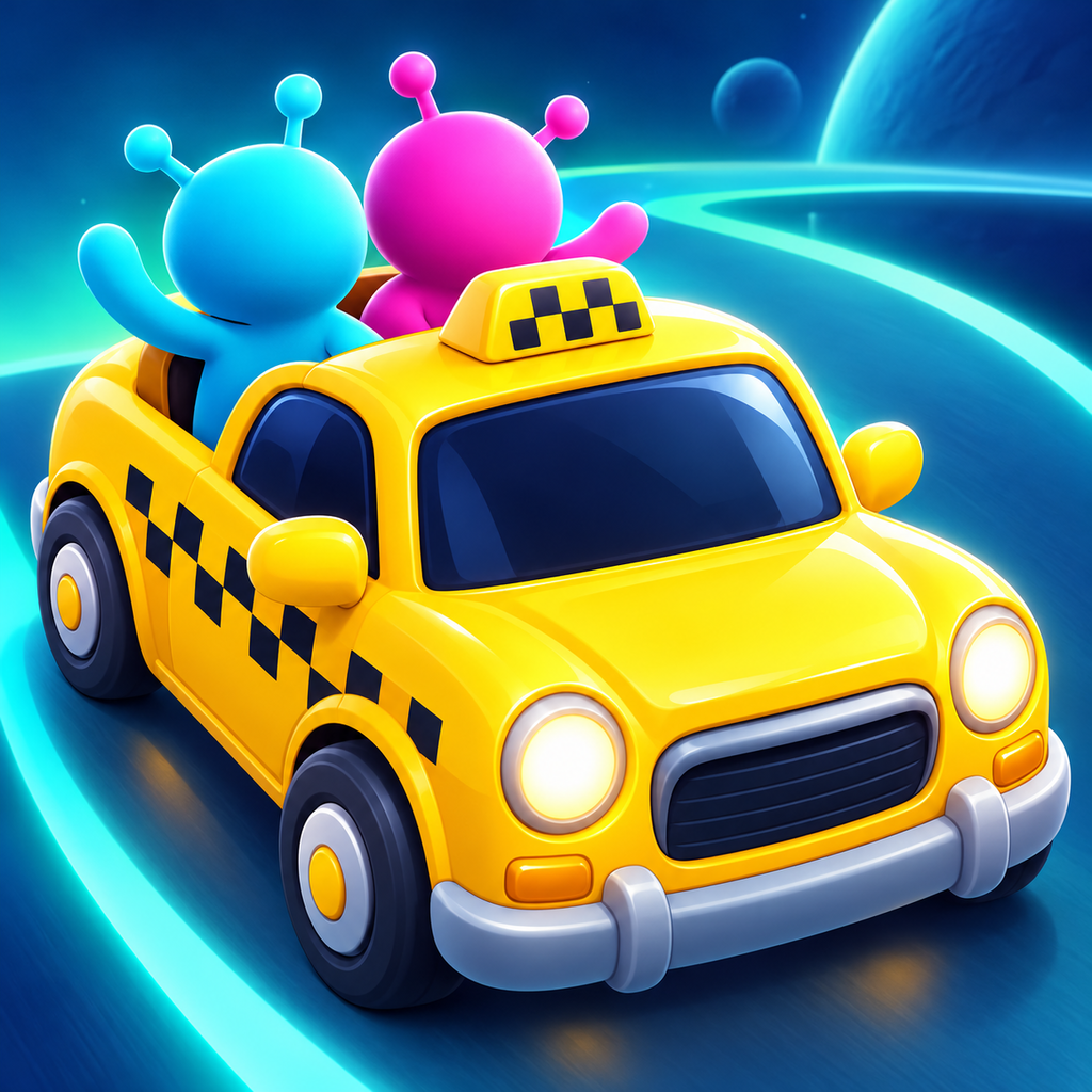Cosmic Cab alien taxi puzzle