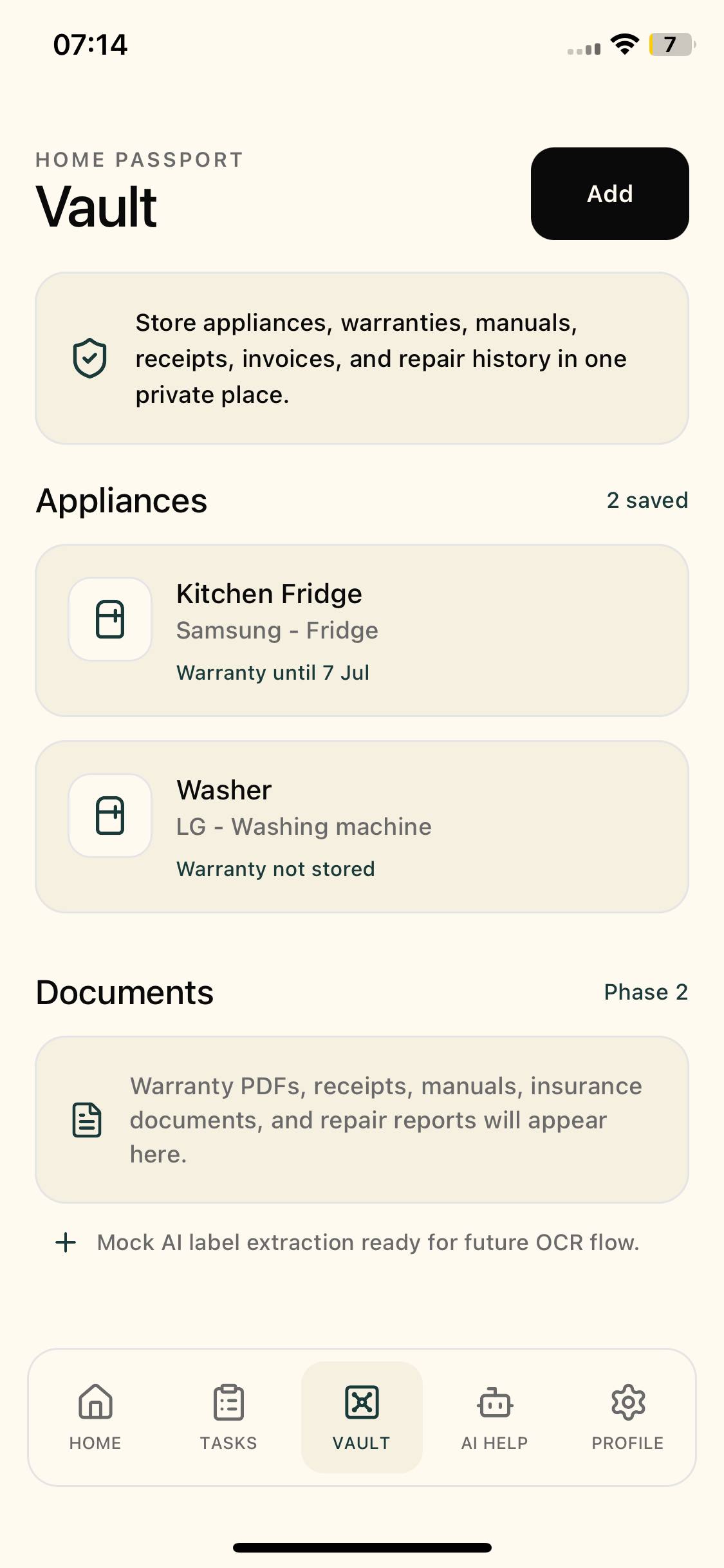HomePulse AI help screen