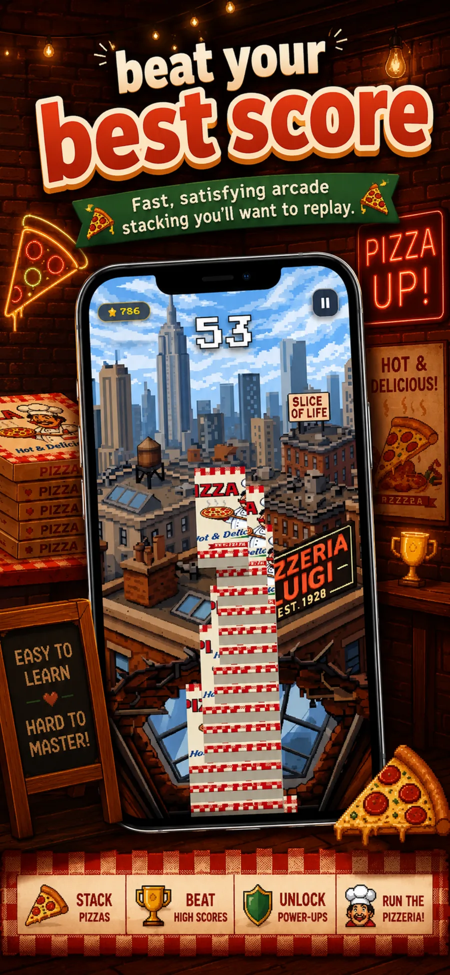 Pizza Up high score gameplay artwork